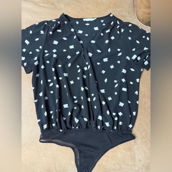 Lush Kona Surplice Bodysuit Blouse Women’s Size Large - Picture 2 of 7